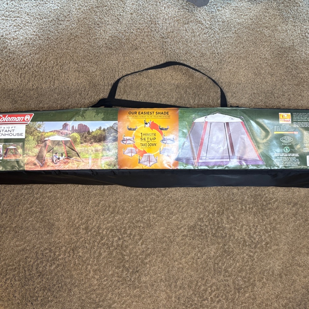 Coleman Black and Green Pop-Up Canopy Carry Bag